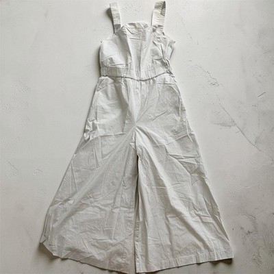 Women s Grey Solid Wide-Leg Square Neck Strappy Sleeveless Jumpsuit