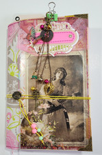 Handmade Junk Journal Boho Beauty Pink