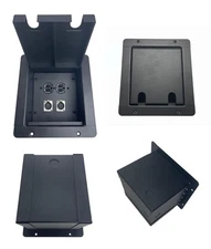 PROCRAFT FPML-1DUP2X-BK Recessed Stage Pocket / Floor Box 1AC + 2CH (any config)