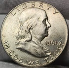 1961 D Franklin Half Dollar, 90% Silver, Great For Albums - F-6115d