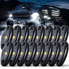 White Rock Lights,LEDMIRCY R1 Rock Lights 16Pods Off Road Truck R1 White Rock