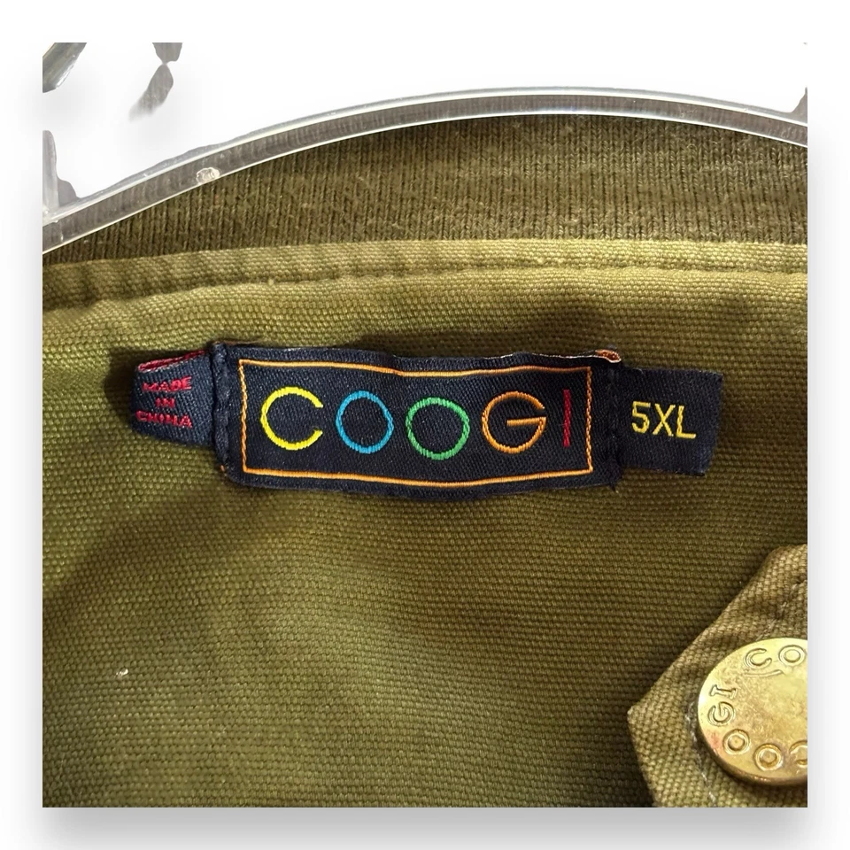 Chaqueta de bombardero COOGI Australia verde estilo militar para hombre talla 5XL Foto 3 de 4