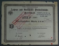 Aachener und Burtscheider Horsebahn-Gesellschaft 1880 500 marek