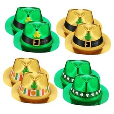 Cozypower 8 Pcs St. Patrick's Day Top Hat Set Plastic Leprechaun Irish