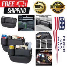 Anti-Drop Car Seat Gap Filler Organizer, Leather Console Organizer, Easy Acc...
