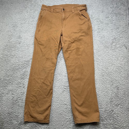 Duluth Trading Hose Herren 34x32 (33x30fit) hellbraun Feuerwehrhose Flexhose Freizeit Arbeit