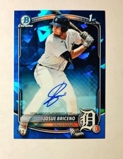 Josue Briceno 2025 1st Bowman Chrome AUTO Prospect SAPPHIRE REFRACTOR 102/199 i6