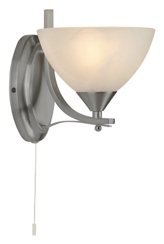 Wall Light Silver Luca Satin Searchlight 1726SS