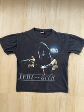 Vintage Star Wars Episode I Shirt Jedi vs Sith 90s Graphic Black FAST SHIPPING
