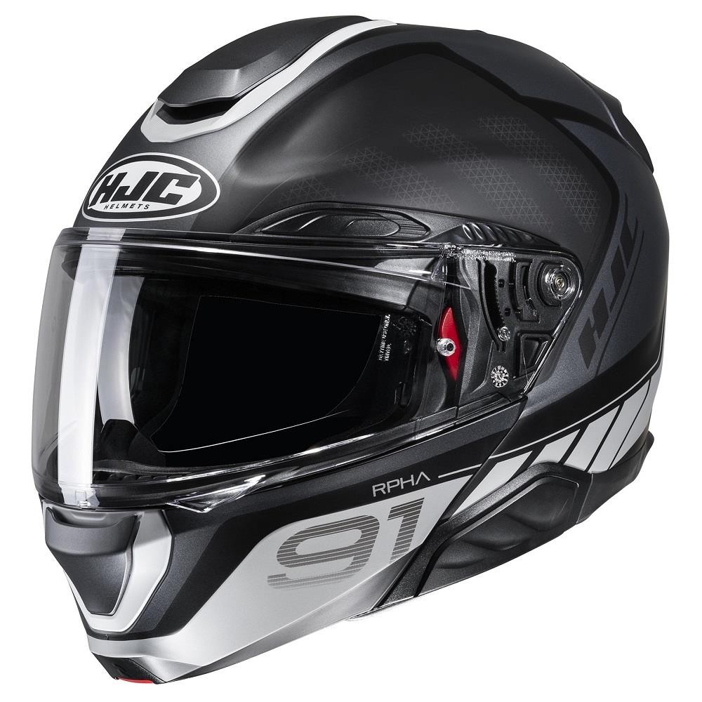 HJC RPHA 91 Rafino Flip Up Motorcycle Helmet *EX DISPLAY Black Size Medium