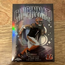 2025 Topps Chrome Football #ACT-5 JaMarr Chase All Chrome Insert REFRACTOR