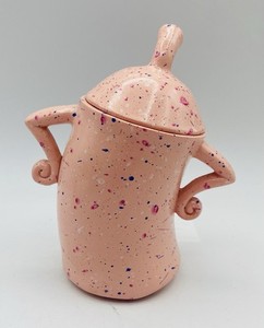 Canister with Attitude Dancing Pink Speckled Polka Dot