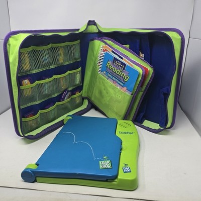 LeapFrog LeapPad Learning BIG LOT Of Books And Cartridges With Carry Case Works