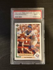 1991 Upper Deck Final Edition #55F Ivan Rodriguez PSA 9 Mint Rookie (RC)