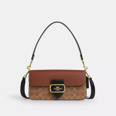NWT Coach Morgan Shoulder Bag Colorblock Signature Canvas CE560