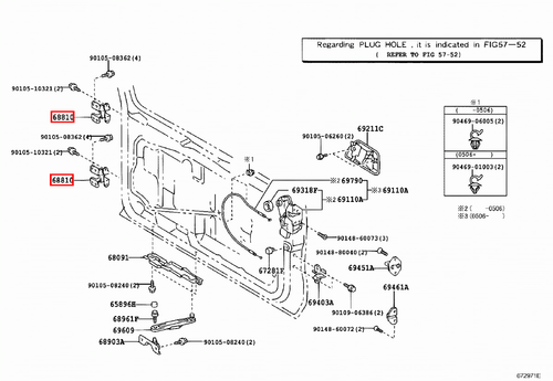 Genuine Prado 120 Series TRJ LJ KDJ GRJ Upper Lower Rear Door Tailgate Hinge x2 - Picture 18 of 18