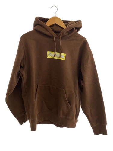Felpa Supreme con cappuccio S cotone marrone usata