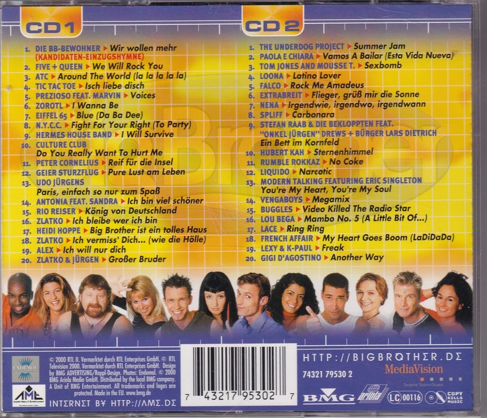 -2177- Big Brother - 6 + 100 Tage Party -Doppel-CD- near mint - Bild 2 von 2