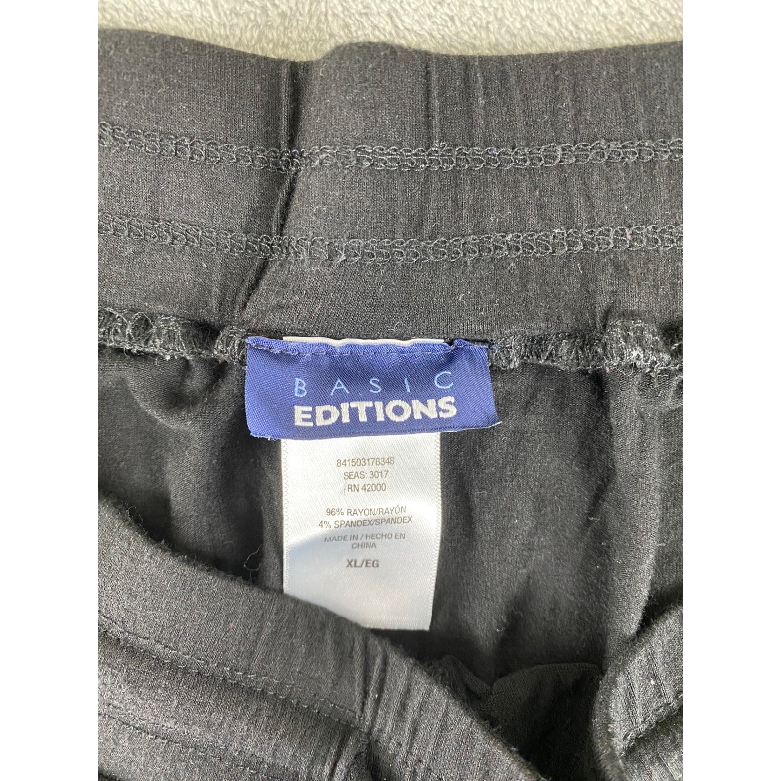 Basic Editions Black Maxi Skirt Drawstring Waist … - image 4