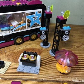 LEGO FRIENDS: Pop Star Tour Bus (41106) Near Complete With Mini Figs & Manuals