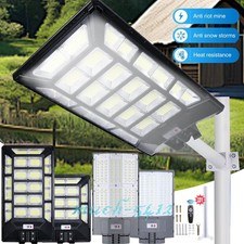 999900000LM 11000W Luz LED Lampara Solar Patio Exterior Jardin Focos Calle Pole