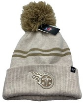 Tennessee Titans Winter Knit Hat Beanie Natural Women s Pom NEW NWT