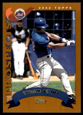 2002 Topps Traded & Rookies Ronald Acuna Rookie New York Mets #T240