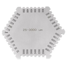 Stainless-Steel Hexagon Wet Film Comb Depth Gauge Paint Wet Film 25-3000um
