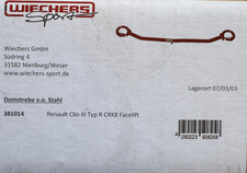 original Wiechers Domstrebe Stahl vorne für Renault Clio III TypR CRK8 Facelift