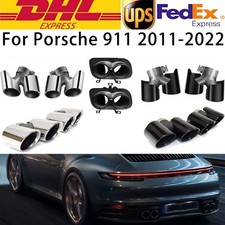 For Porsche 911 2011-2022 Car Dual Exhaust TWIN End Tip Tail Muffler Pipe