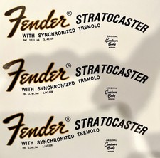 Fender CBS Stratocaster Waterslide Headstock Decal 3 pcs. 