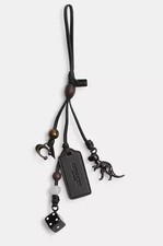 Authentic NWT COACH Heritage Bag Charm, REXY, DICE, HANGTAG Glovetanned Leather