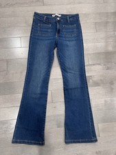 Levi  s Girls Flare Jeans, Front Patch Pockets, Medium Wash Denim, Size 14