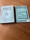 Lot Of 2 WW2  Era Military  Manuels Radio for Beginners & Wireless How It Works