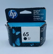 New HP 65 Black Ink Cartridge OEM N9K02AN Sealed 2/23 Sealed Box -DeskJet Inkjet
