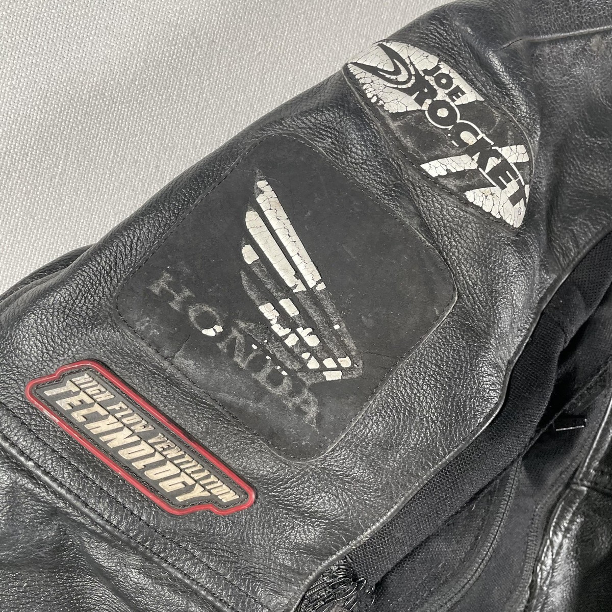 Vintage Joe Rocket Honda Jacket Mens 42 Leather Motorcycle Armor