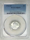 1943-D Lincoln Wartime Steel Cent PCGS MS65 Bright with Super Luster PQ #L309Z