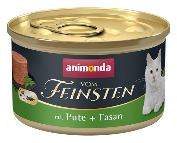 Katzenfutter Mousse 12X85G Pute & Fasan Getreidefrei animonda Vom Feinsten-image