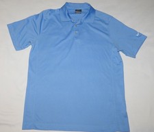 Mens Nike Golf Polo Shirt size Light Blue Short Sleeve Dri Fit Large L