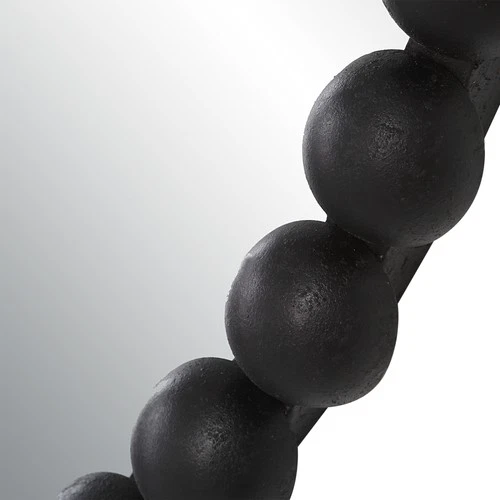 Uttermost 09876 Serna 20" W x 30" H Oval Framed Bathroom Mirror - Black - Picture 4 of 7