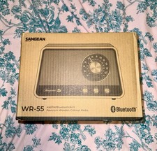 Sangean WR-55 AM/FM Bluetooth AUX Premium Wooden Cabinet Radio Natural Cherry