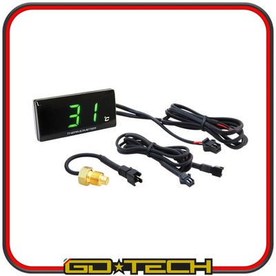 Digitale Motorrad-Thermometer Moto Scooter Sensor Wassertemperatur M10x1mm Grün