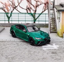 GB BBR 1:64 Green Romeo Giulia GTA Spoiler Sports Diecast Model Collect Car