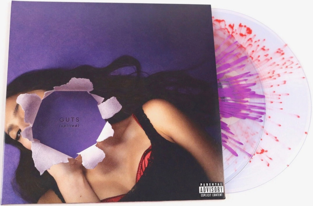 Olivia Rodrigo Guts (Spilled) 2-LP Purple Red Splatter Vinyl