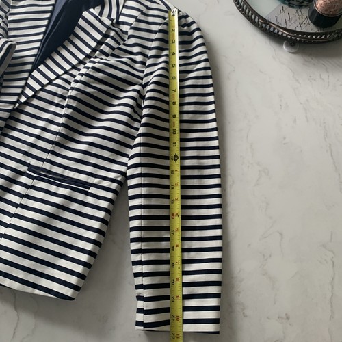 Vintage Beautiful Fitted Blue Stripe Jacket One Button Size XL - Picture 10 of 18