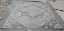 GREY / CREAM 8' X 10' Back Stain Rug, Reduced Price 1172708395 BNT816B-8