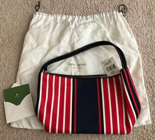 Kate Spade Medium Satchel Bag Colorblock Red White Blue - Picture 2 of 5