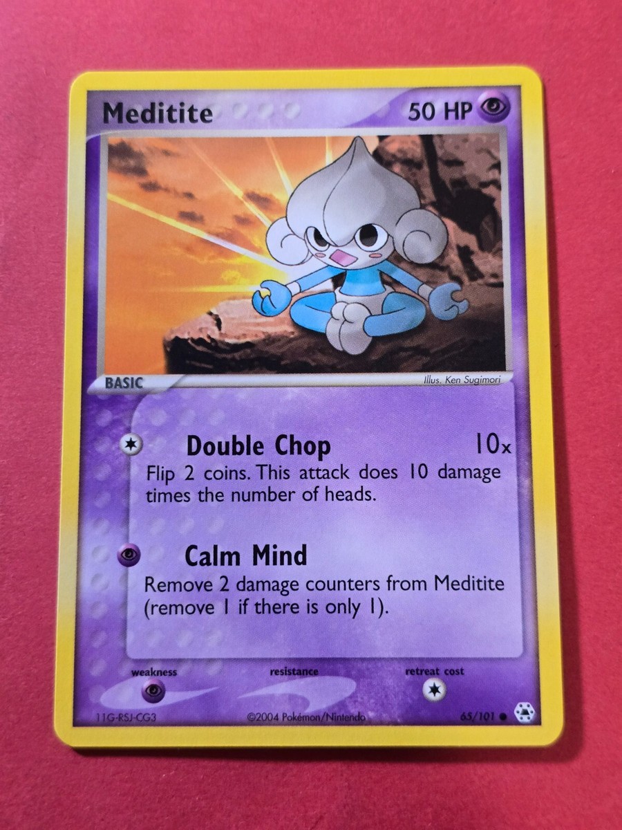 2004 Pokemon EX Hidden Legends #65 Meditite, C, NF/H, cd1 | eBay