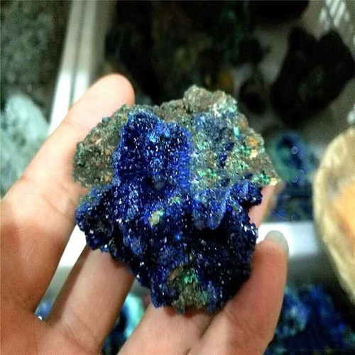 Quartz Natürliches Azurit-Erz Mineralische Proben Der Heilstein Malachite Geode - Bild 6 von 15