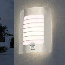 Stanley Chrome PIR Wall Lantern Outdoor Light E27 Sensor Waterproof Lantern